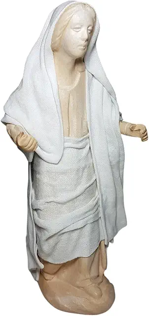 Figuras de Barro para Pintar - Pastora Joven con Delantal, 12 cm