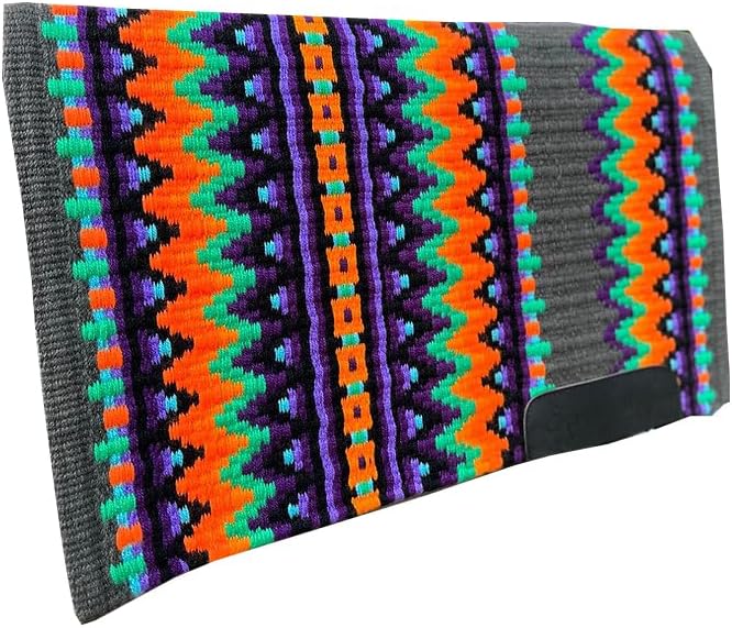 HUMAYL Saddlery Saddle Pad/Blanket for Horses Western Show Horse Saddle Blanket New Zealand Design Handmade Wool Saddle Blanket Top Wool Saddle Pad Regular Size : 34" L x 36" W x 1" inches PAD0328