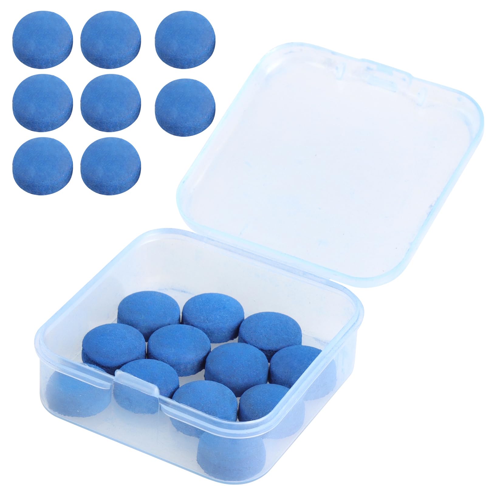 30 Punte Per Stecca Biliardo 12mm - Ricambio In Pelle Con Scatola Trasparente