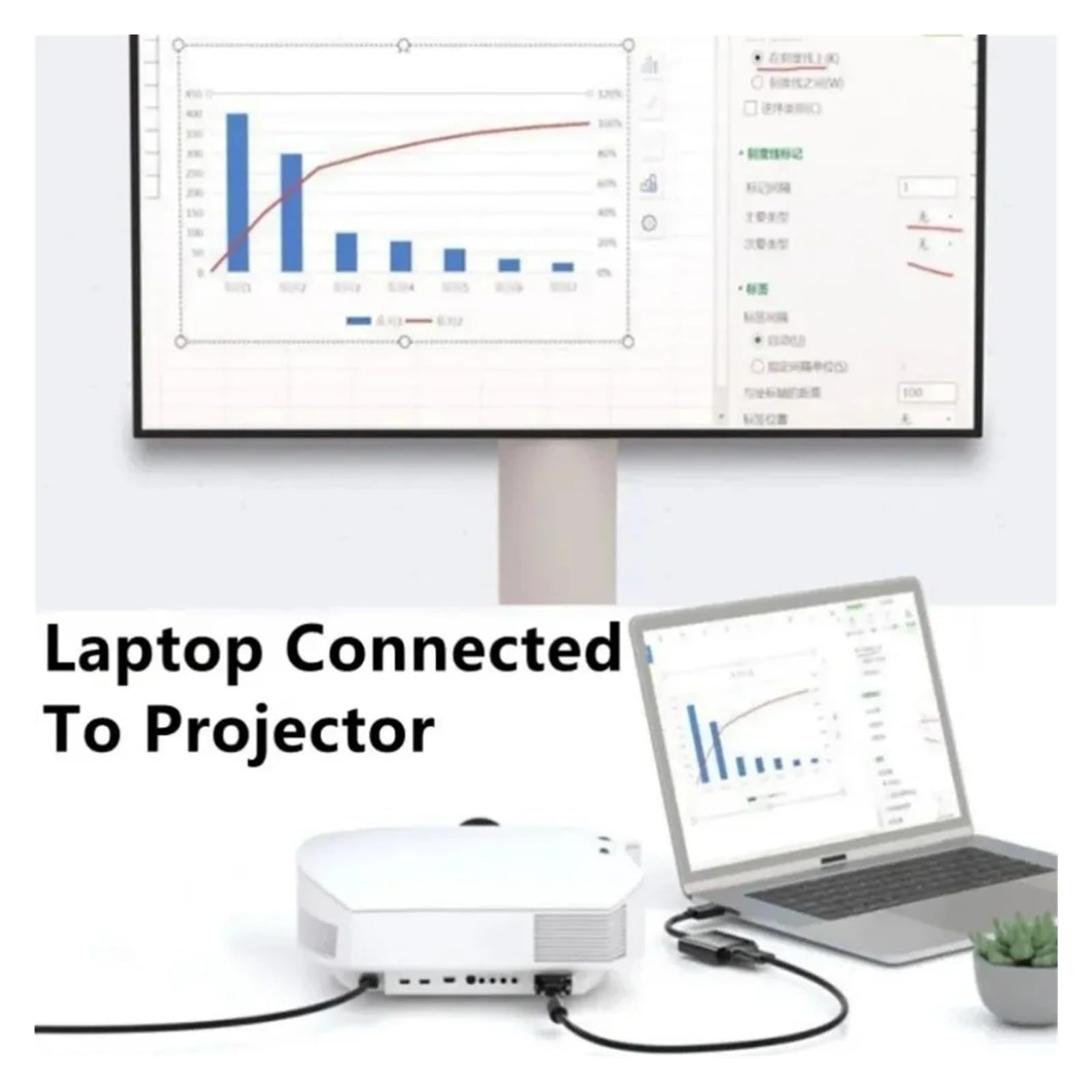 Adapter DP do VGA 1080P pozłacany do laptopa PC Projector Monitor (Glod)