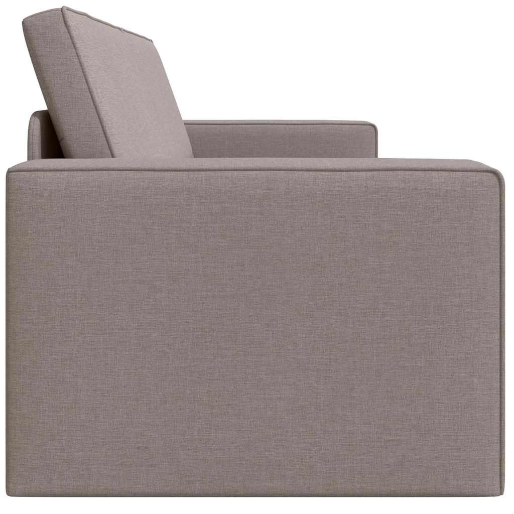 Sofa z funkcją spania, kolor taupe, 245 x 78 x 77 cm, aksamitna kanapa z metalową ramą, łóżko składane do salonu, pokoju gościnnego, trwała