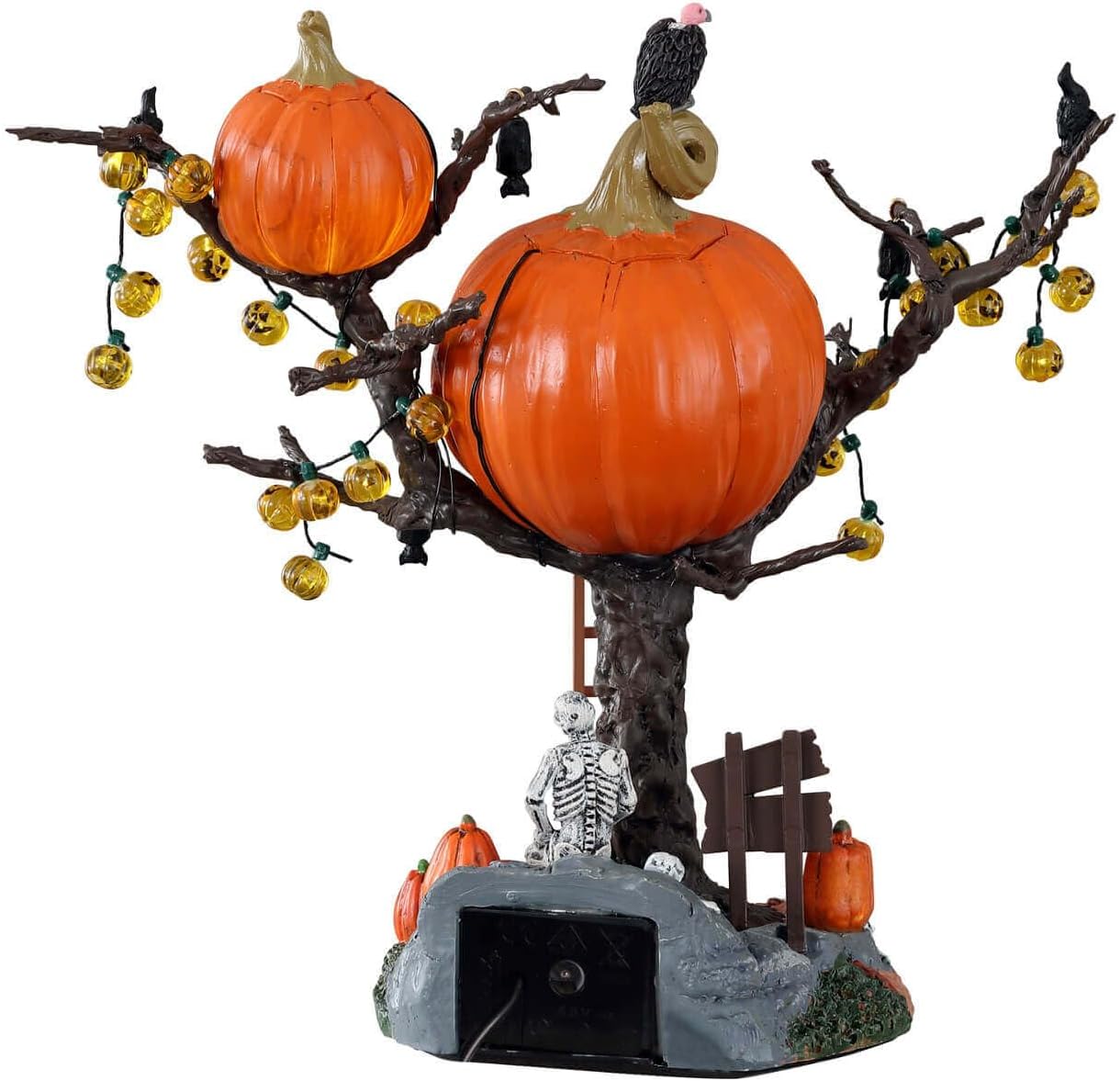 Lemax Spooky Town Pumpkin Tree House Battery Operated # 14856