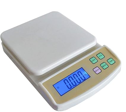 KJ Electronic Kitchen Digital Weighing Scale (with Adapter), White