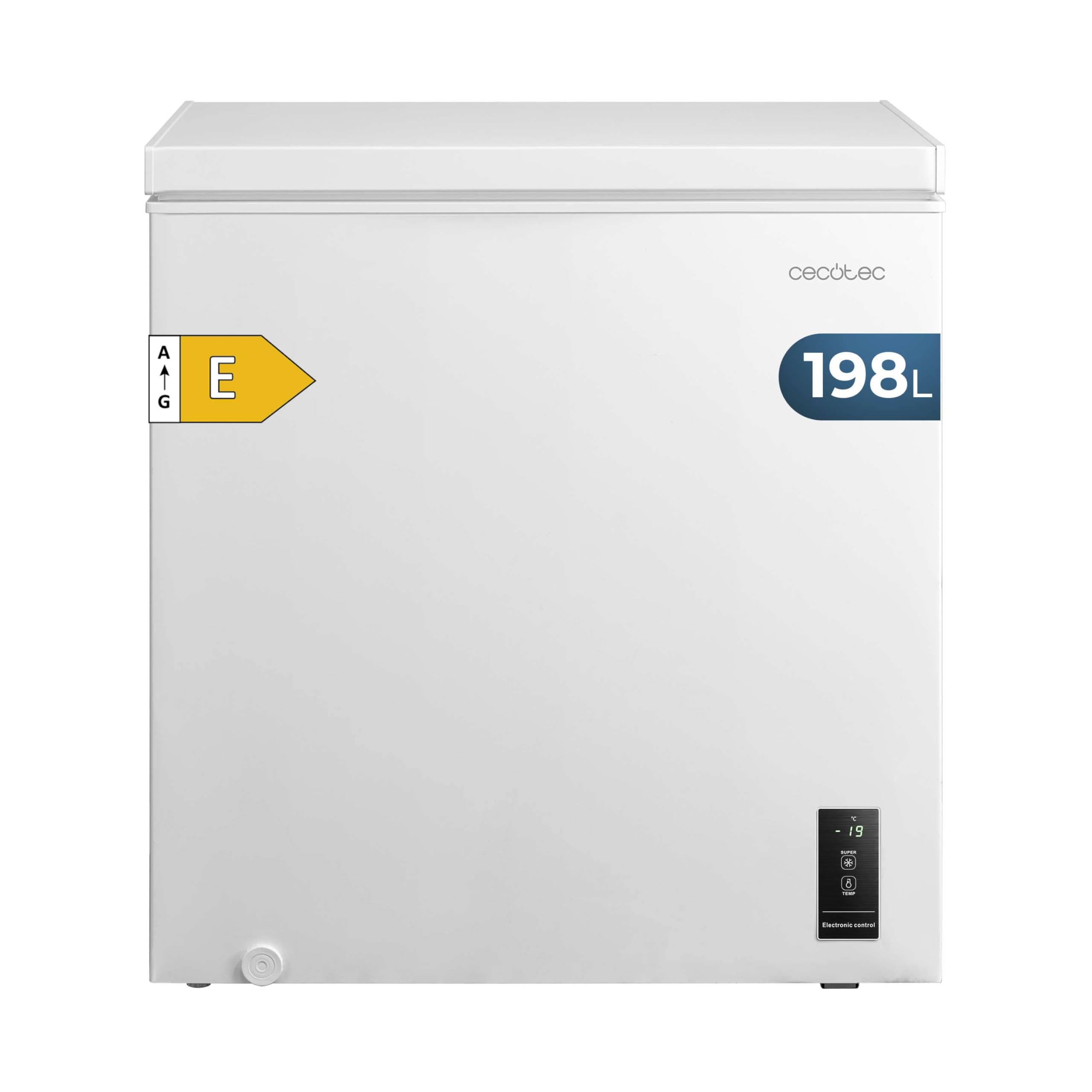 Cecotec Congelador Horizontal 99L Bolero CoolMarket Chest 99P White E. Cesta con Asas, Control Electrónico LED, UltraContact D-Cool, Dual Function, Puerta ZeroG (80º-30º), Fast Freezing, Compacto — view 17
