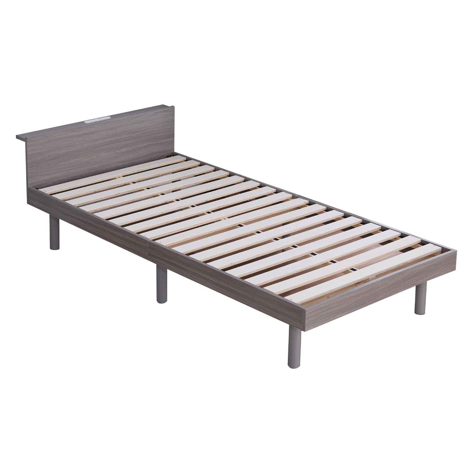 Amazon｜【耐荷重400kg】すのこベッド ベッド シングル 宮付き 棚付き