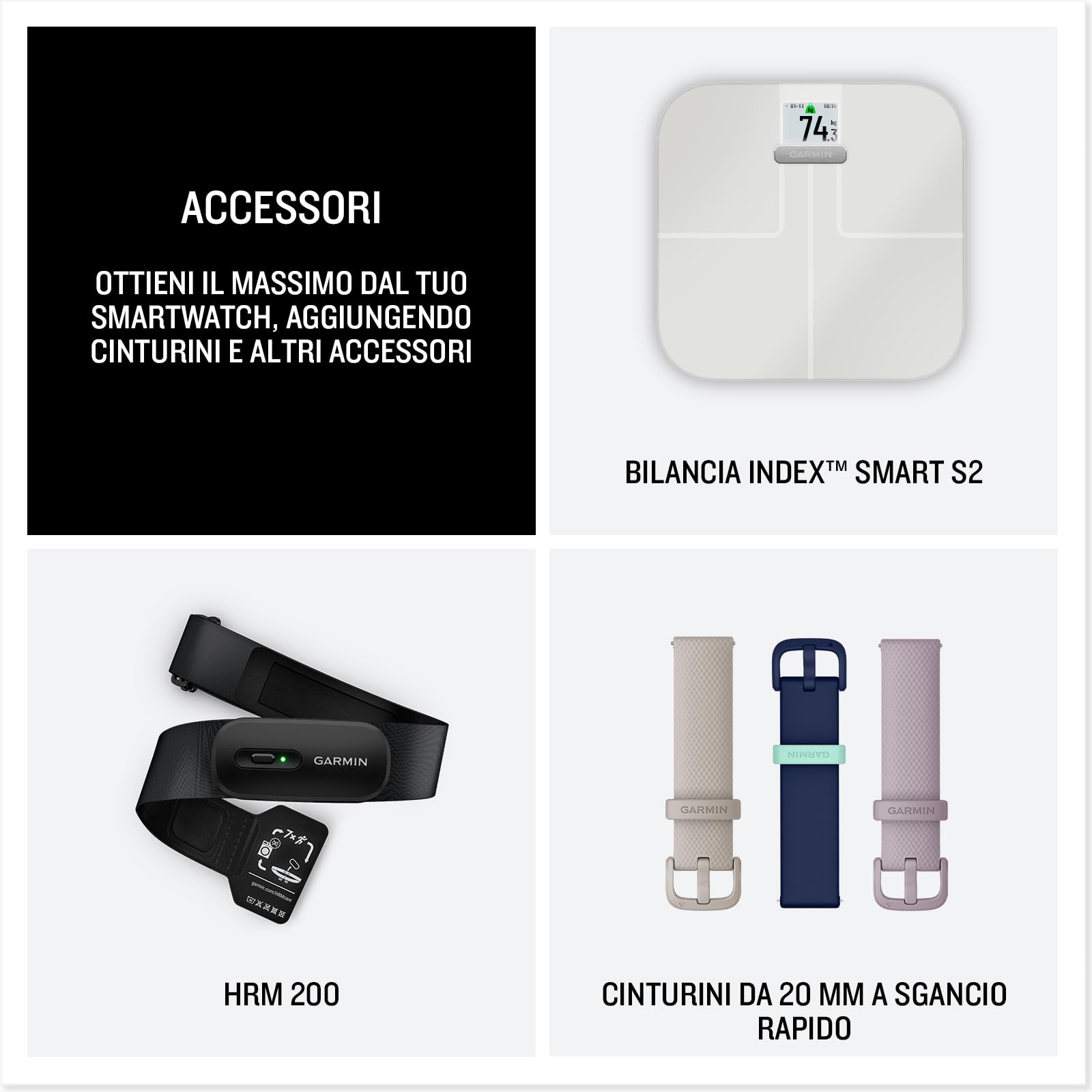 Garmin vívoactive 6, Smartwatch AMOLED 1,2" 2.000 nit, Cassa 42mm, Musica, GarminPay, +80 Sport, GPS, Cardio, Coach, Dinamiche di corsa, App Mobility, Autonomia 11 giorni, Black & Slate