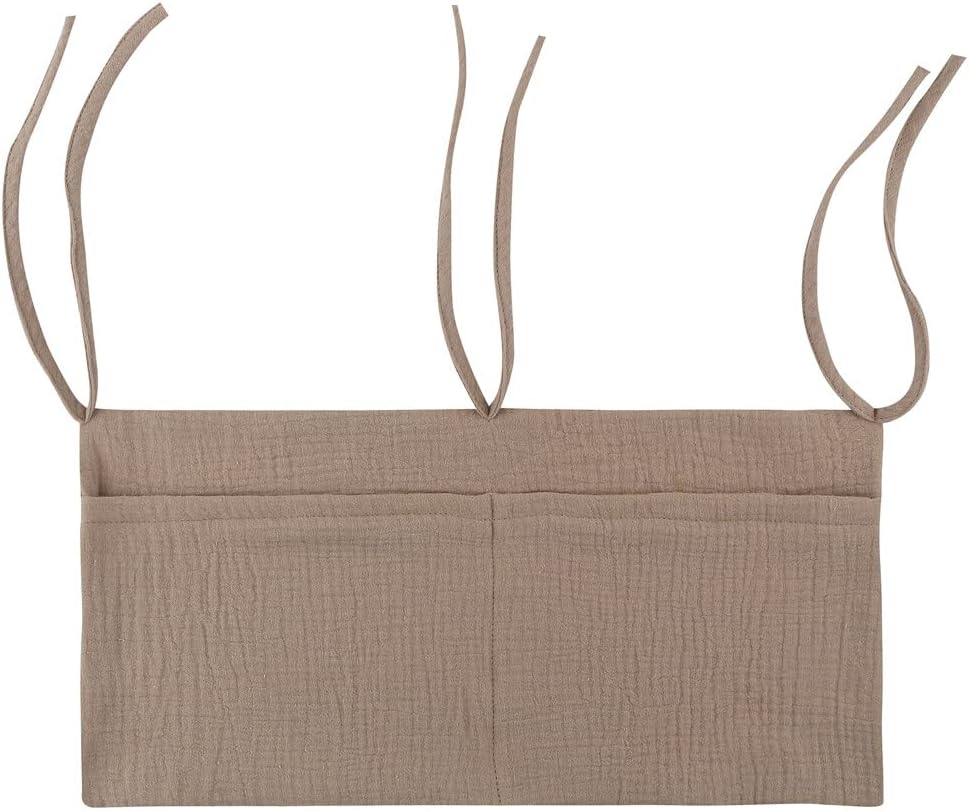 EforcaseBaby Crib Organizer Cot Caddy Bed Storage Bag 2 Pockets Hanging Diaper Nursery Organizer Bed Hanging Organizer Bag