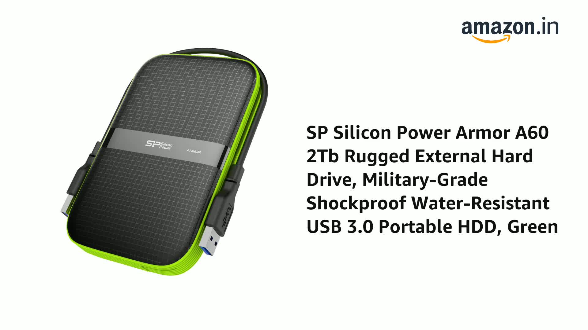 SP Silicon Power Armor A60 2Tb Rugged External Hard Drive