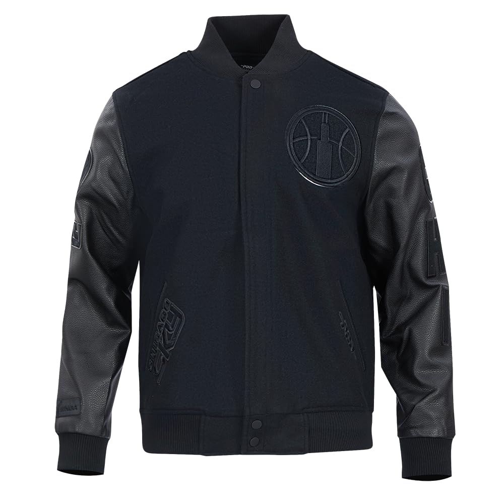 Pro Standard Mens WNBA Classic Triple Black Varsity Jacket