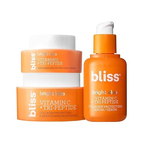 Miniatura 8 de Bliss Vitamina C + Tri-Peptide Glow Getter Bright Idea Kit de 3 piezas  Incluye hidratante iluminador, crema de ojos y suero para una piel radiante,