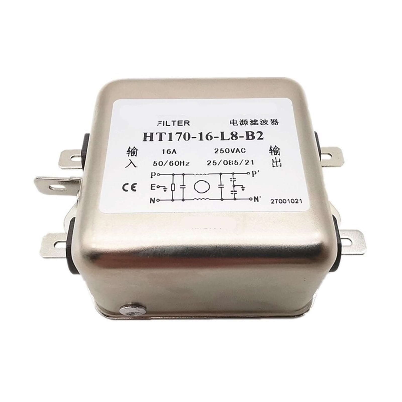Filtros de potencia HT170 para suprimir ruidos en líneas eléctricas de 16A