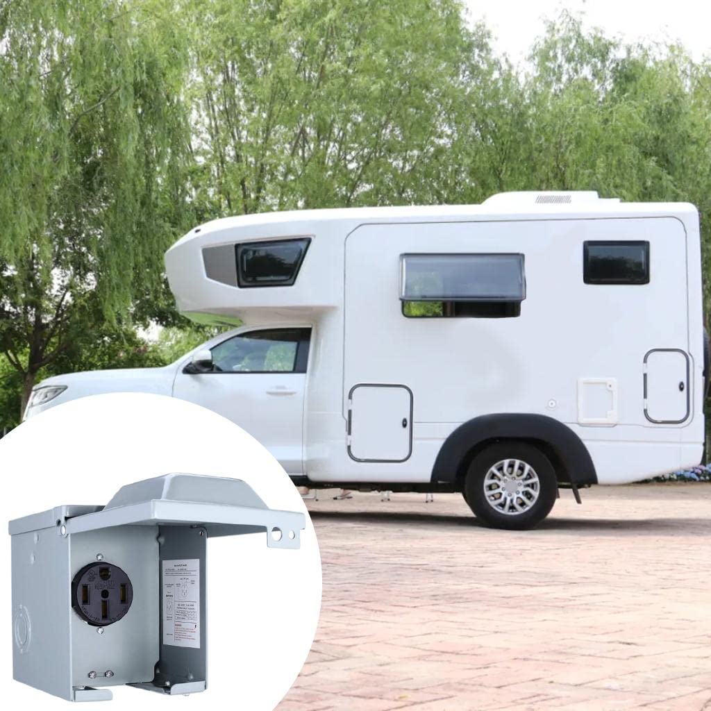 T.O.G. RV Power Outlet Panel Box Electrical Receptacle Panel 50Amp NEMA 14 50R