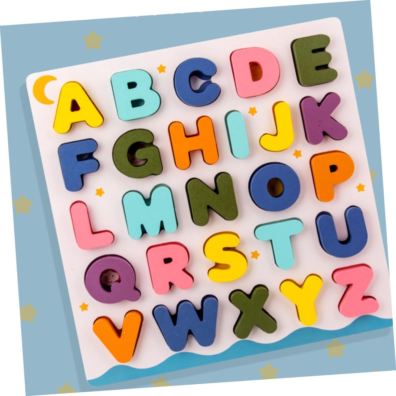 Juguete de Rompecabezas de Madera para Niños, 2 Piezas | Alfabeto y Bloques del Alfabeto Numérico, Juguetes de Reconocimiento de Letras, Decoracion Colegio