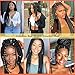 YUSSAY Crochet Box Braids 14 Inch 6 Packs 144 Strands Goddess Box Braids Crochet Hair Pre looped Crochet Hair for Black Women (14 Inch 1B)