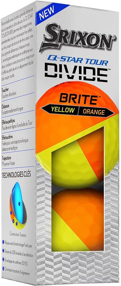 Srixon Men's Q-Star Tour Divide Golf Balls