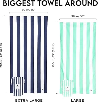 Dock & Bay Beach Towel - Quick Dry, Sand Free - Compact, Lightweight - 100% Recycled - Includes Bag - Cabana Light - Malibu Pink - Large (160x90cm, 63x35")