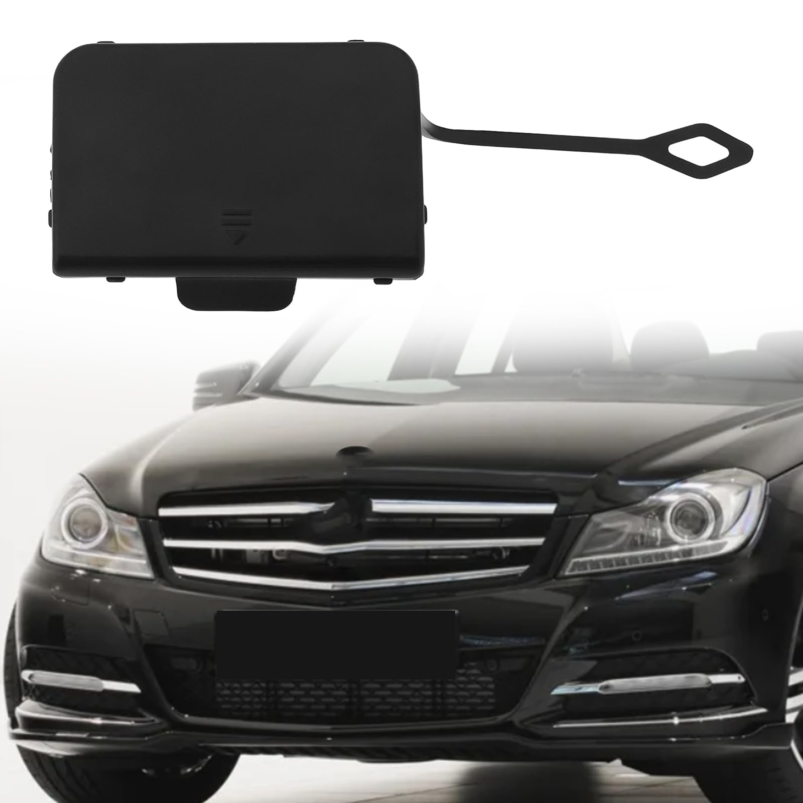 ECSiNG Tapa del Gancho de Remolque del Parachoques Delantero A2048850124 Compatible con Mercedes Clase C 2007-2011