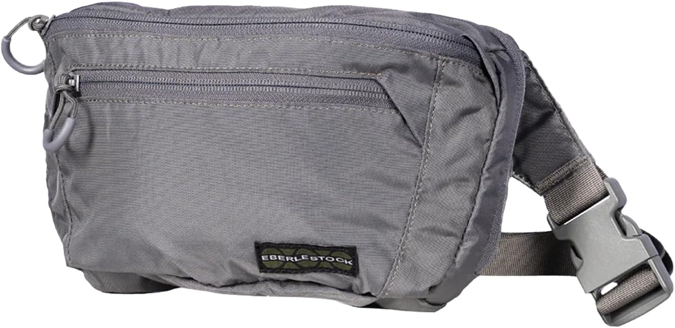 Bando Bag XL - Tactical Men's Fanny Pack w/Adjustable Waist Belt, Zippered Pockets, Compact Lightweight Belt Bag, Everyday Hip Pouch for Travel Outdoor Running Hunting, Gray