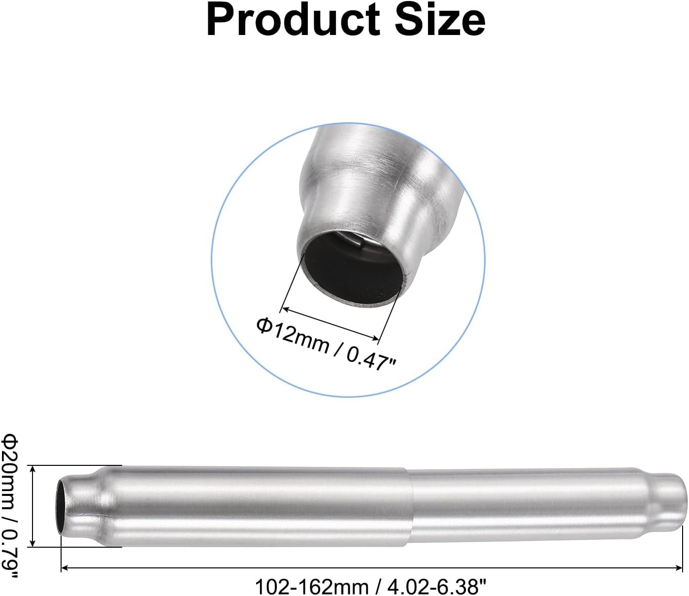 uxcell Toilet Paper Roll Holder, Stainless Steel Spring Loaded Roller Rod Spindle Toilet Tissue Holder Replacement Rod for Bathroom Washroom, Brushed Silver image 2