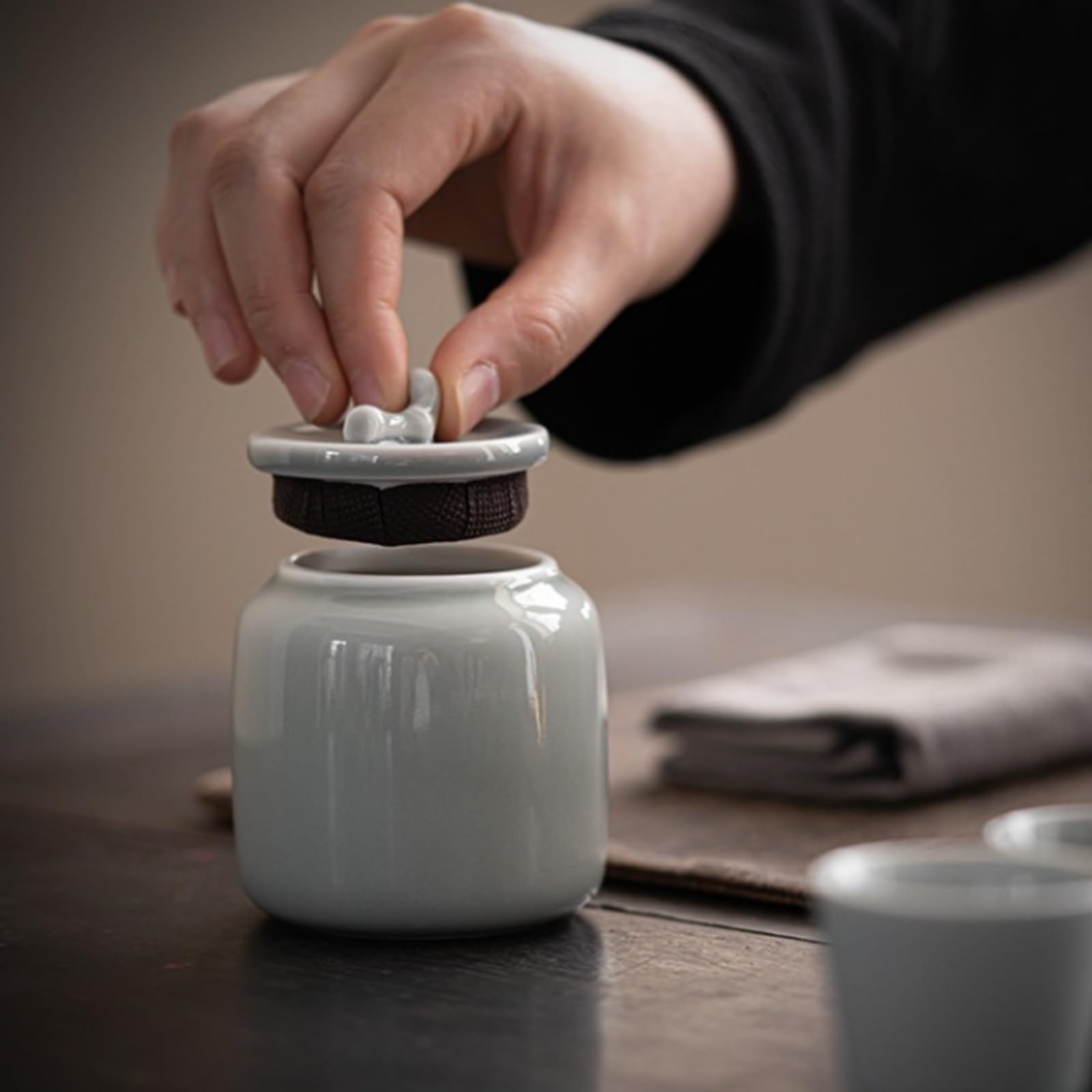 Ceramiczny Pojemnik Na Herbatę Ceramiczny Pojemnik Na Herbatę 6 Uncji Płynu Ceramiczny Pojemnik Na Puszki Małe Pojemniki Kuchenne