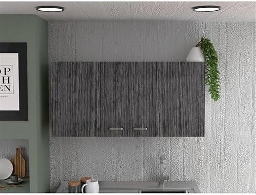 Miniatura 2 de TUHOME Napoles - Armario de pared, madera de roble blanco y ahumado