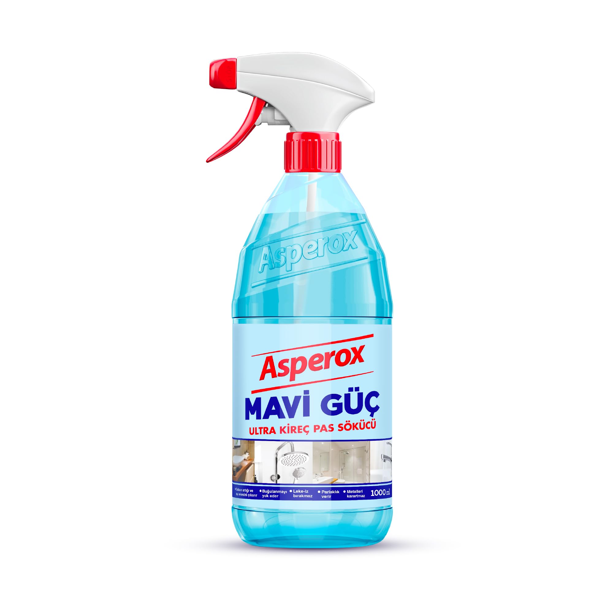 Asperox Mavi Güç Kireç Çözücü Sprey 1000 ml