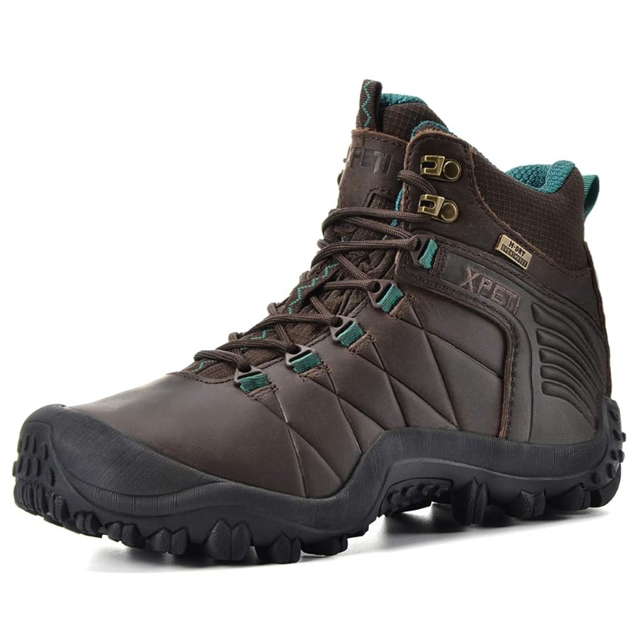 Professional hiking boots for women featuring waterproof leather construction and supportive ankle design