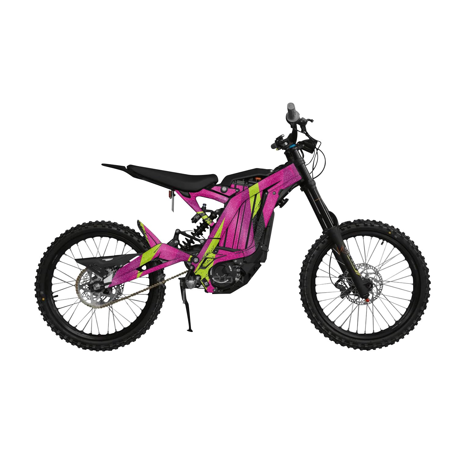 Glossy Glitter Surron Light Bee Graphics Kit Wrap - Grunge Magenta - Sur-Ron Skin - Premium 3M Vinyl Protective Wrap Decal Cover - Easy to Apply | Crafted in The USA by MightySkins