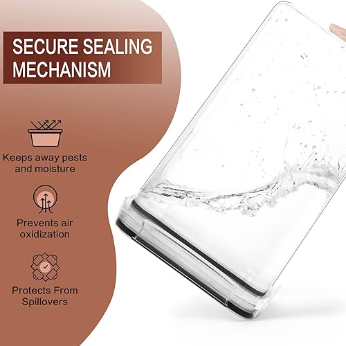 Miniatura 3 de Skroam Contenedores grandes herméticos para almacenamiento de alimentos con tapas, paquete de 10 recipientes de cereales, organización y