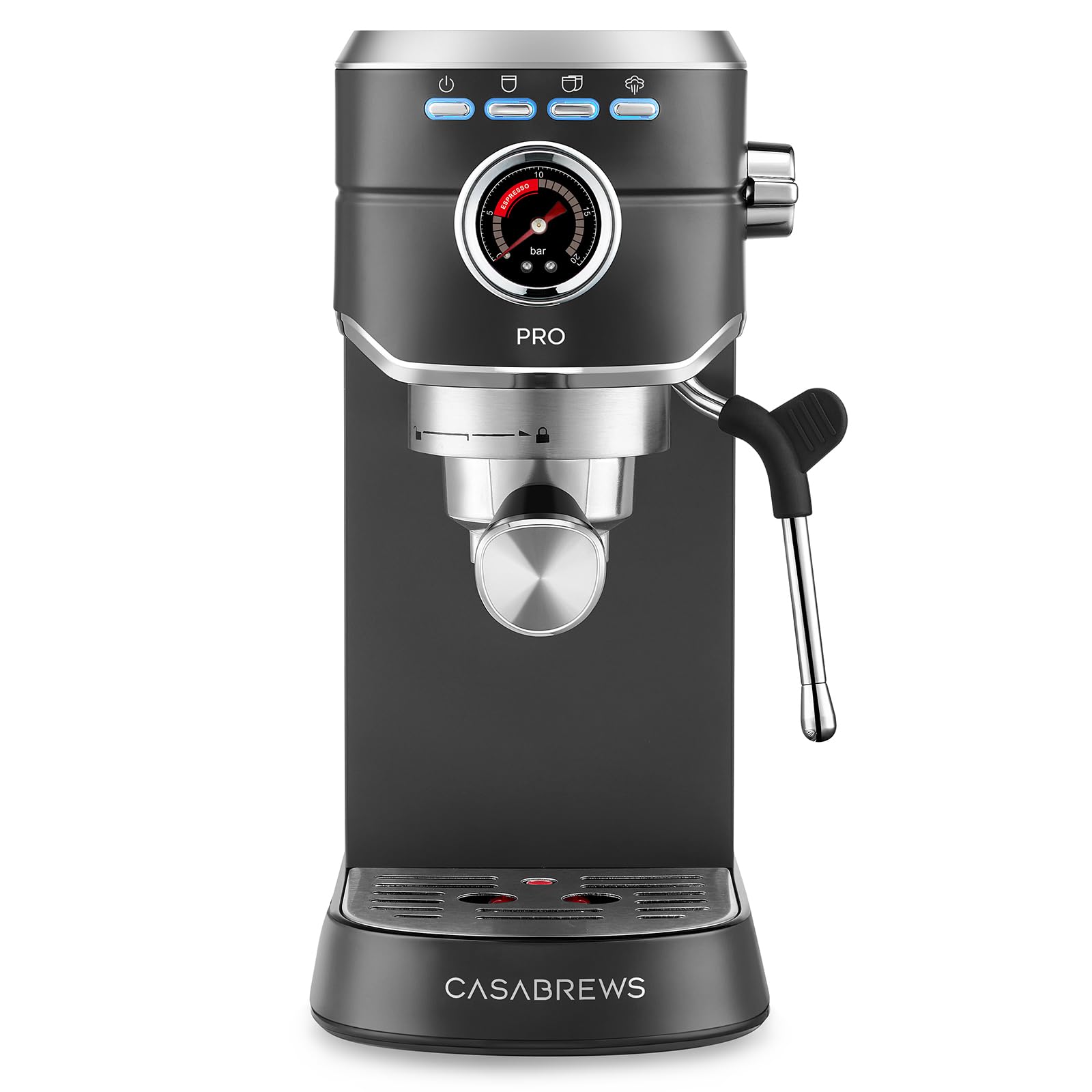 Photo 1 of CASABREWS 5418 PRO Espresso Machine 20 Bar, Stainless Steel Espresso Maker with Milk Frother, Compact Cappuccino Machine for Home, Espresso Coffee Machine, Cafetera Espresso, Black