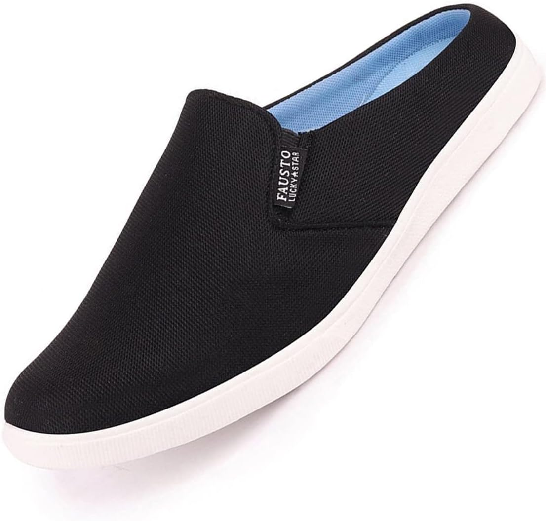 Men Back Open Slip On Shoes for Casual Daily | No-Lace Outfit|Evening|Outdoor | Lightweight and Comfort with TPR Sole Flexiblity