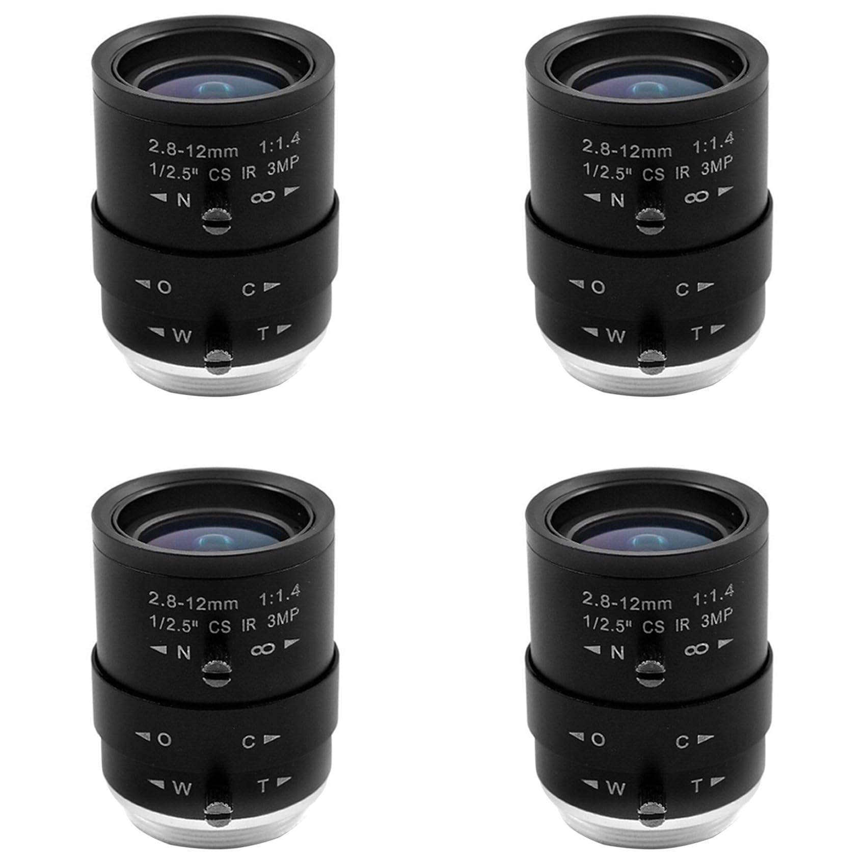 4X Obiettivo per Telecamera CCTV HD da 3 MP 2,8-12 mm Zoom Manuale Varifocale Attacco per Telecamere di Sicurezza Industriale