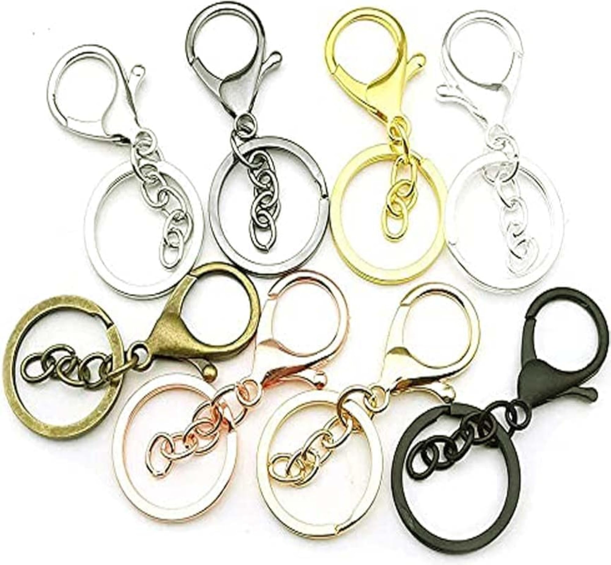 Pack of 15 Pcs 30mm Key Ring Lobster Clasp for Jewelry Making
