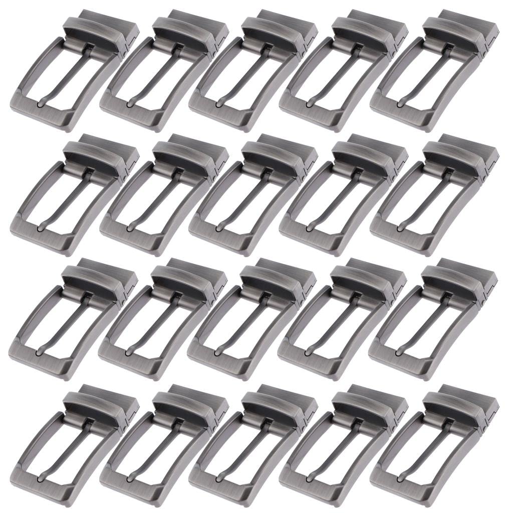 20pcs Men Antique Belt Buckle Single Prong Rectangular Pin Buckle Reversible-image-36
