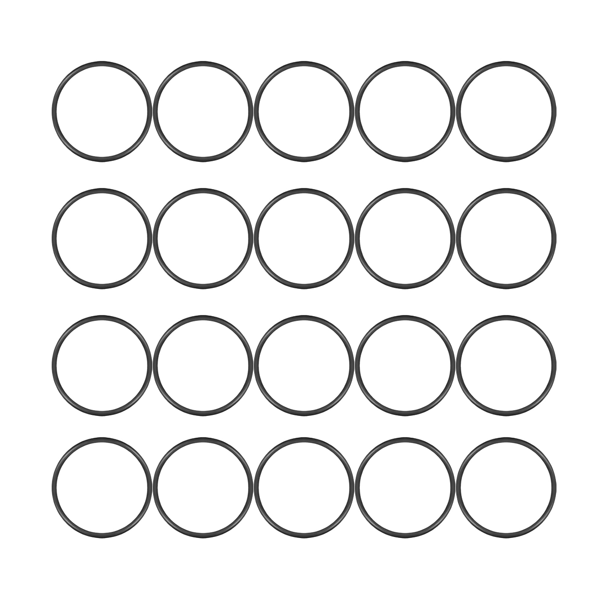 abclucy Oリング ニトリルゴム 22mm x 24mm x 1mm ブラック オーリング 22mm内径 24mm外径 1mm幅 円形 シール ガスケッ ト耐熱 耐油 防水 耐摩耗性 車 エアコン 各種機器のガスケットに 修理 完全密封 20個