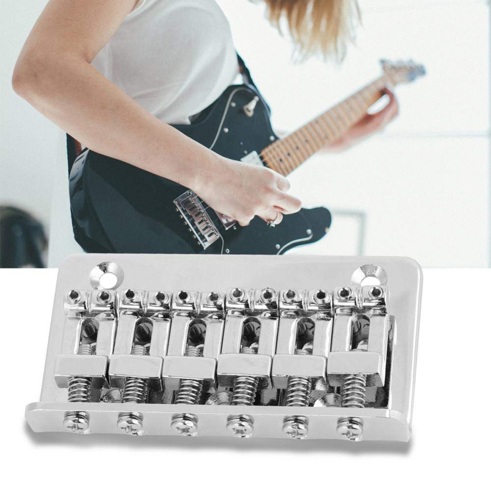 Ponte Per Chitarra Elettrica 6 Corde Metallico - Con Sellette Regolabili E Viti Incluse - Ricambio Chitarra Elettrica - Foto 10