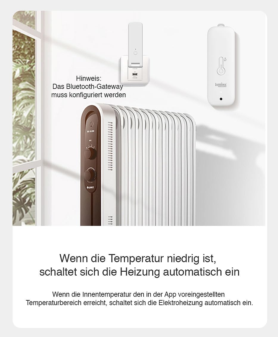Luminea Home Control Funk Sensor: 8er-Set Thermometer & Hygrometer mit Bluetooth & App, wetterfest, IP65 (Thermometer für Außenbereiche, Digitale innen außen, Frost)