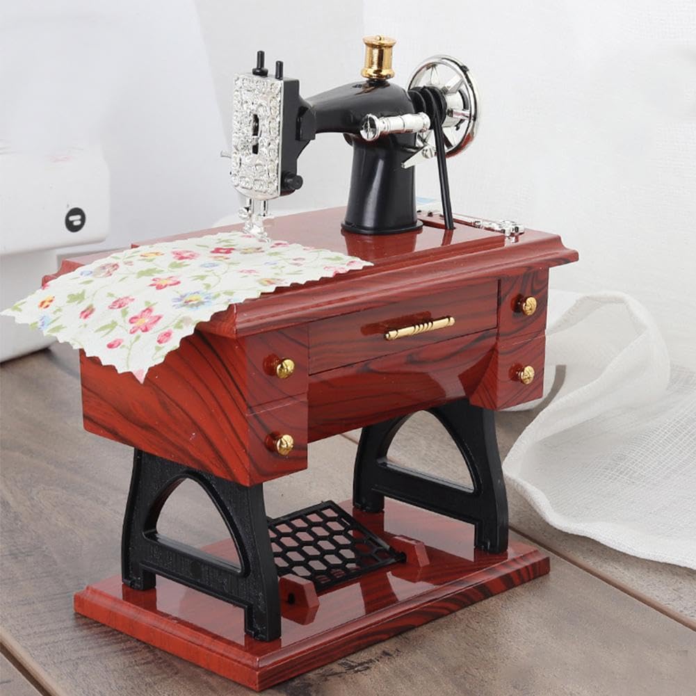 Máquina De Coser Caja De Música Con Cuerda, Regalo Original Para Cumpleaños Y Decoración Del Hogar