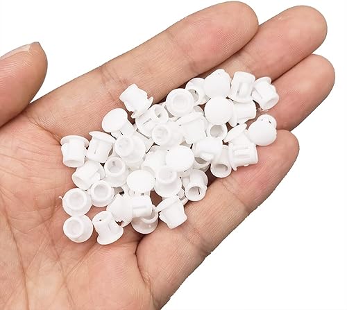 Vista 18 de Tapones de agujero de 1/2 pulgada de plástico tipo empotrado, tapones de orificio a presión para tubo de bloqueo a presión, tapas de rosca, tapas