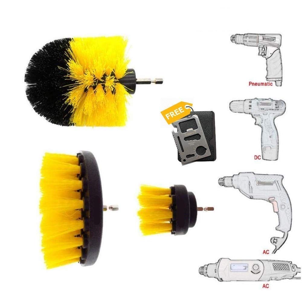Krost™ 3 Pcs Electric Drill Brush Power Scrub for Floor, Bathroom, Tile, Car, Grout, Kitchen and Other Cleaning (ONLY Brush Set). (B081RLLJQ2) Amazon Price History, Amazon Price Tracker