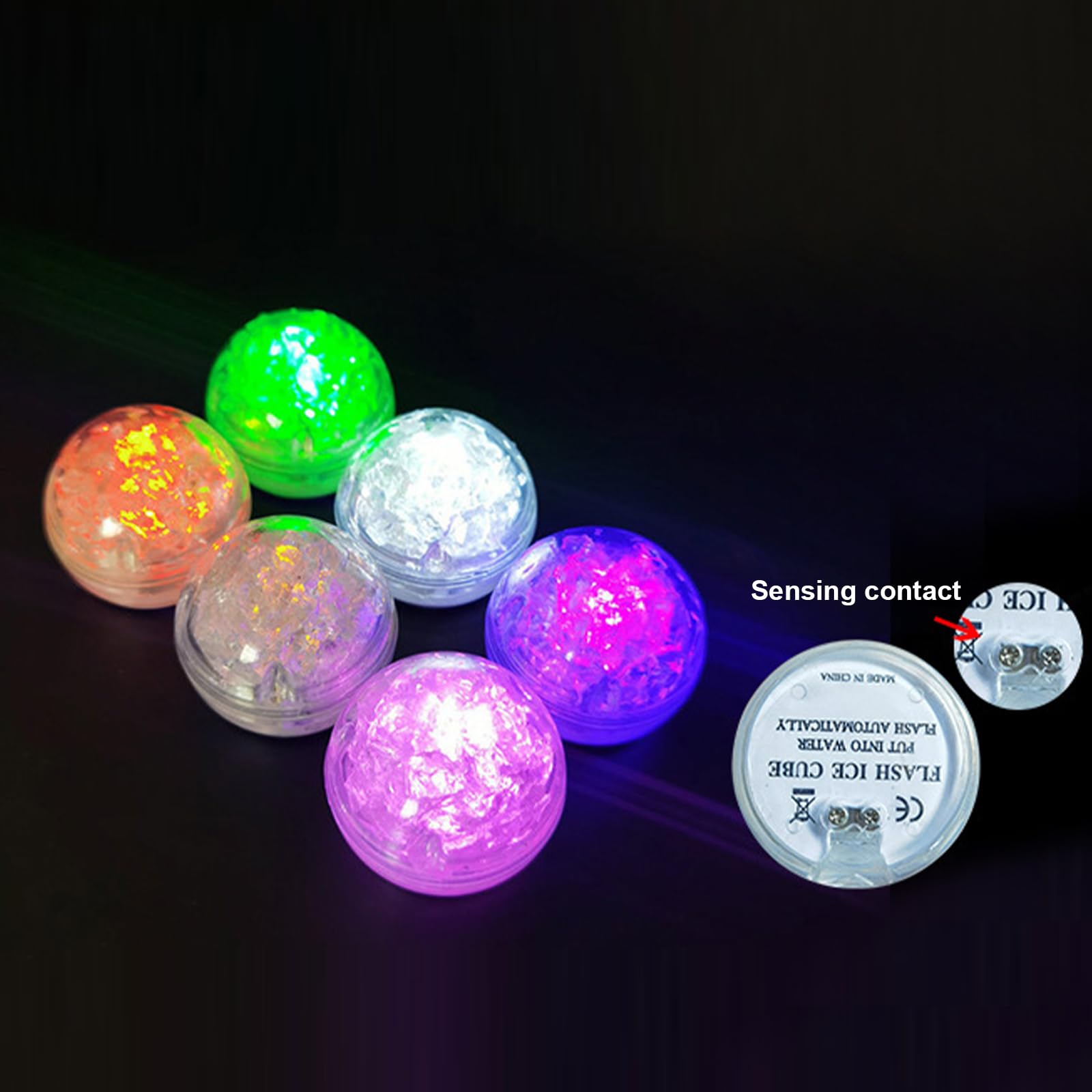 12 Pezzi Feste Decorative Cubetti di Ghiaccio a LED Luce Multicolore Liquid Sensor Ice Cubes Light LED Ghiaccio luminoso Bar matrimonio
