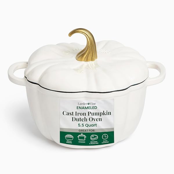 Larder & Vine Forno Olandese a Forma di Zucca 5.5qt