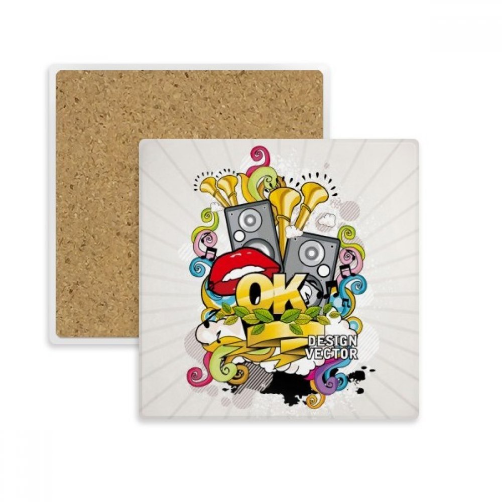 Cadeau original : Coaster Graffiti Street Culture colorée, le dessous de verre absorbant idéal