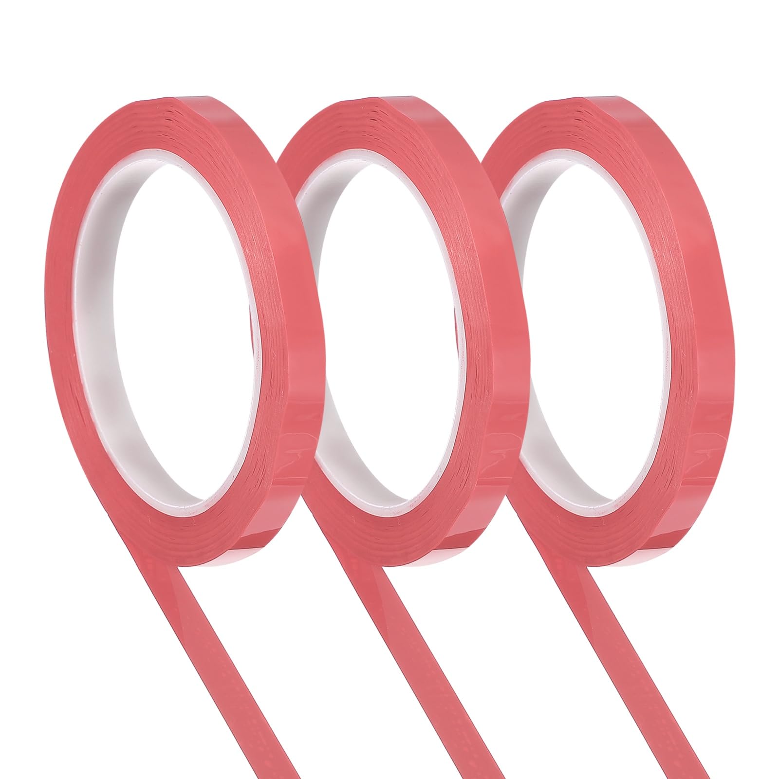 sourcing map 3 Pcs Whiteboard Tapes, 0.4" x 72 Yards Thin Dry Erase Board Grid Tape Pinstripe Chart Lines for Classroom Office DIY Art Crafts, Pink โ image 1