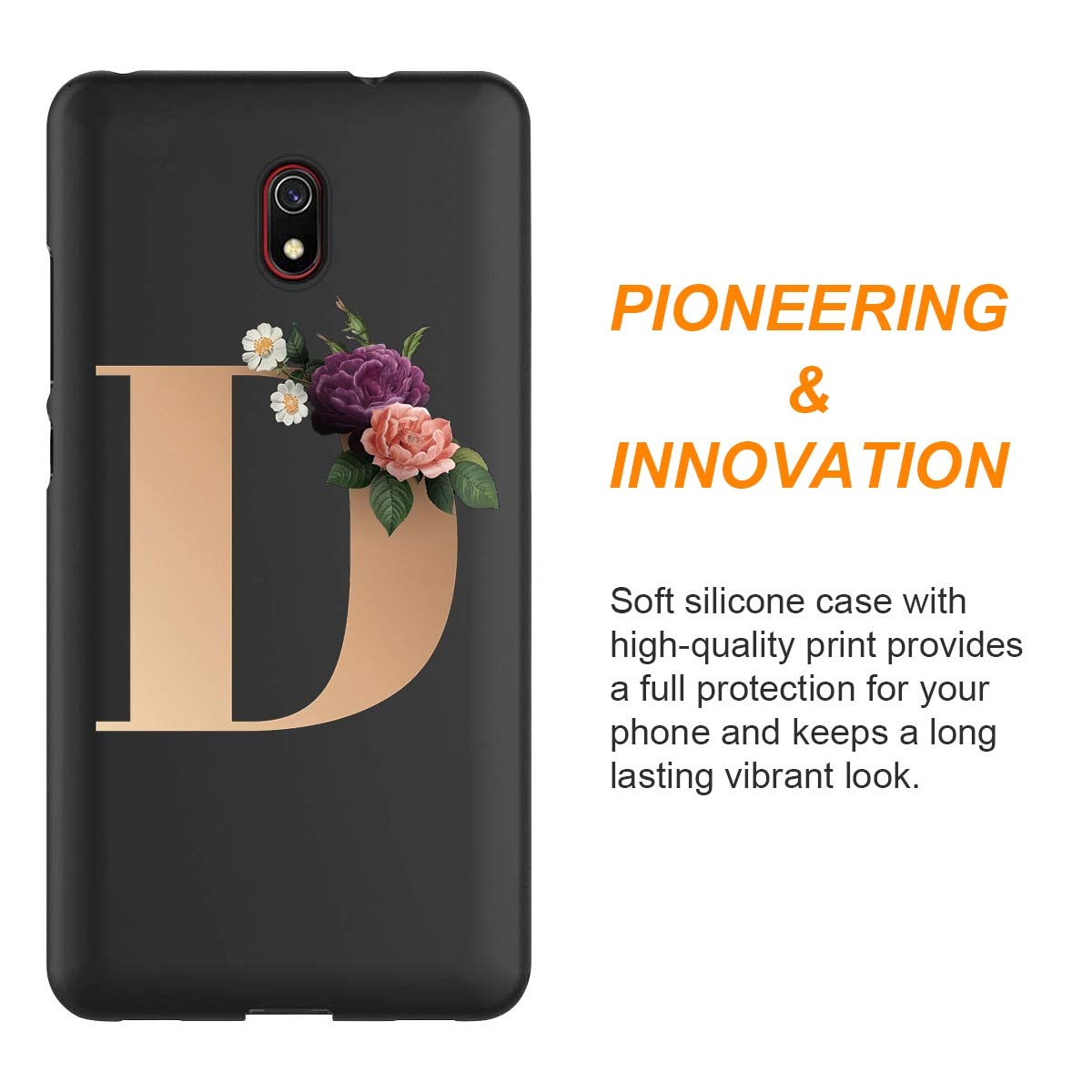 Yoedge Cover Per Xiaomi Redmi 9C E 9C NFC – 2 Custodie In Silicone Morbido Con Disegno Arcobaleno, Nero Opaco
