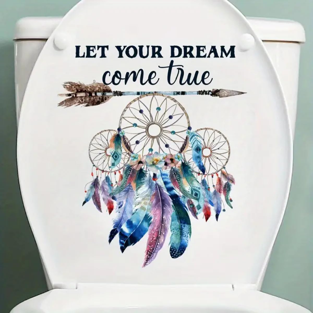 Autocollant élégant pour abattant de toilettes, feuilles de fleurs, feuilles, oiseaux, étanche, pour abattant de toilettes, réservoir de réservoir, autocollant mural pour salle de bain