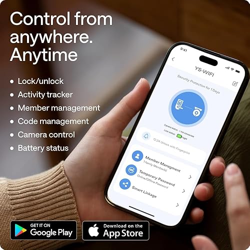 Miniatura 5 de Cerradura de puerta inteligente WiFi con cámara, estándar DIN europeo (no compatible con ANSI de EE. UU.), juego de cerradura de embutir sin llave