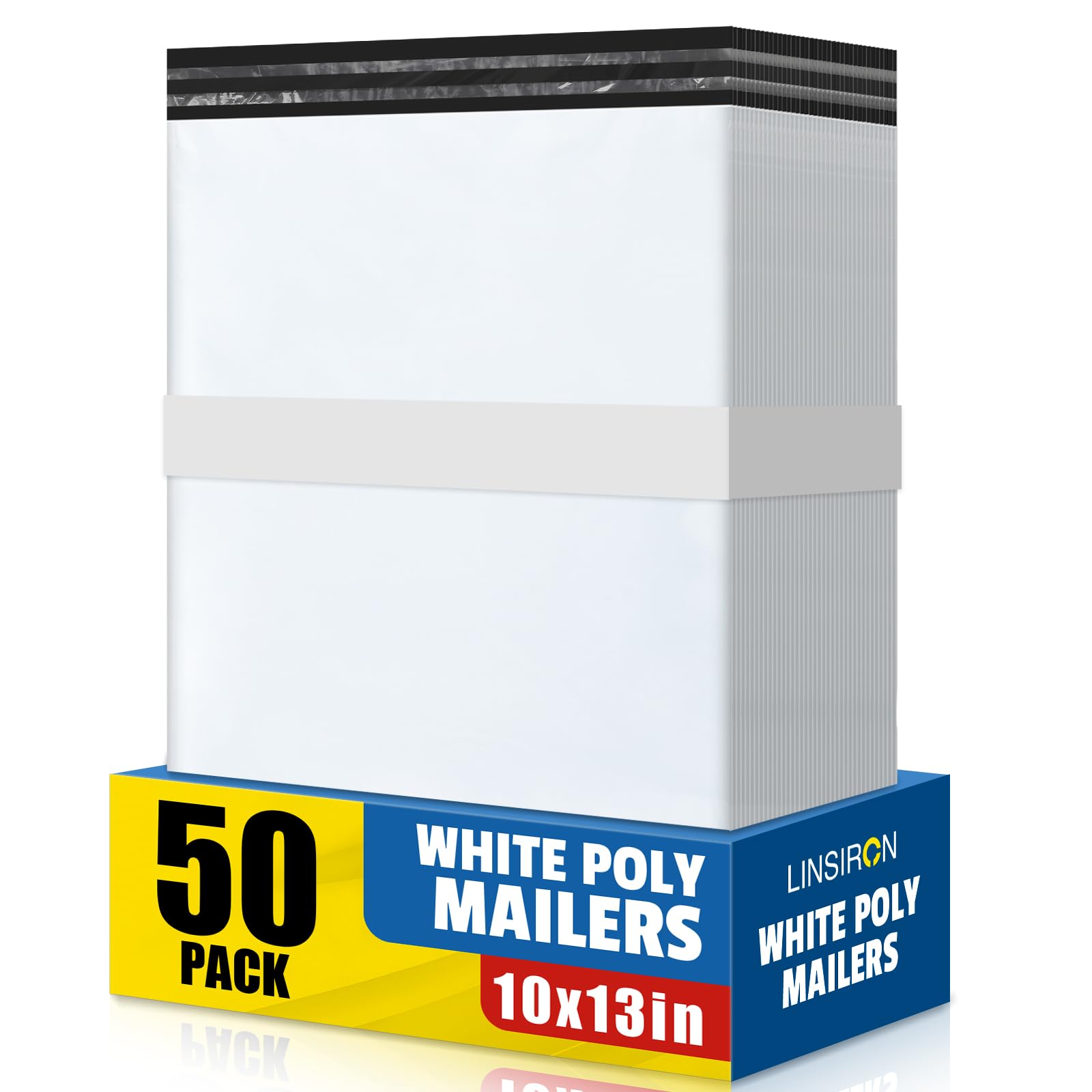 Photo 1 of LINSIRON 1200 Pcs Poly Mailers Shipping Bags 10x13 Inch Packaging Clothes Polymailers Envelopes Mailing Package Self Seal Shipping Envelopes Waterproof Poly Bags Small Business Supplies Package White