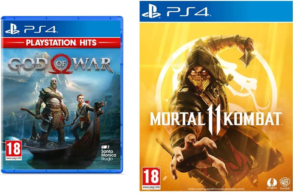 Sony PS4 God of War (Playstation 4)+WB Games Mortal Kombat 11 (PS4) Video Game Console