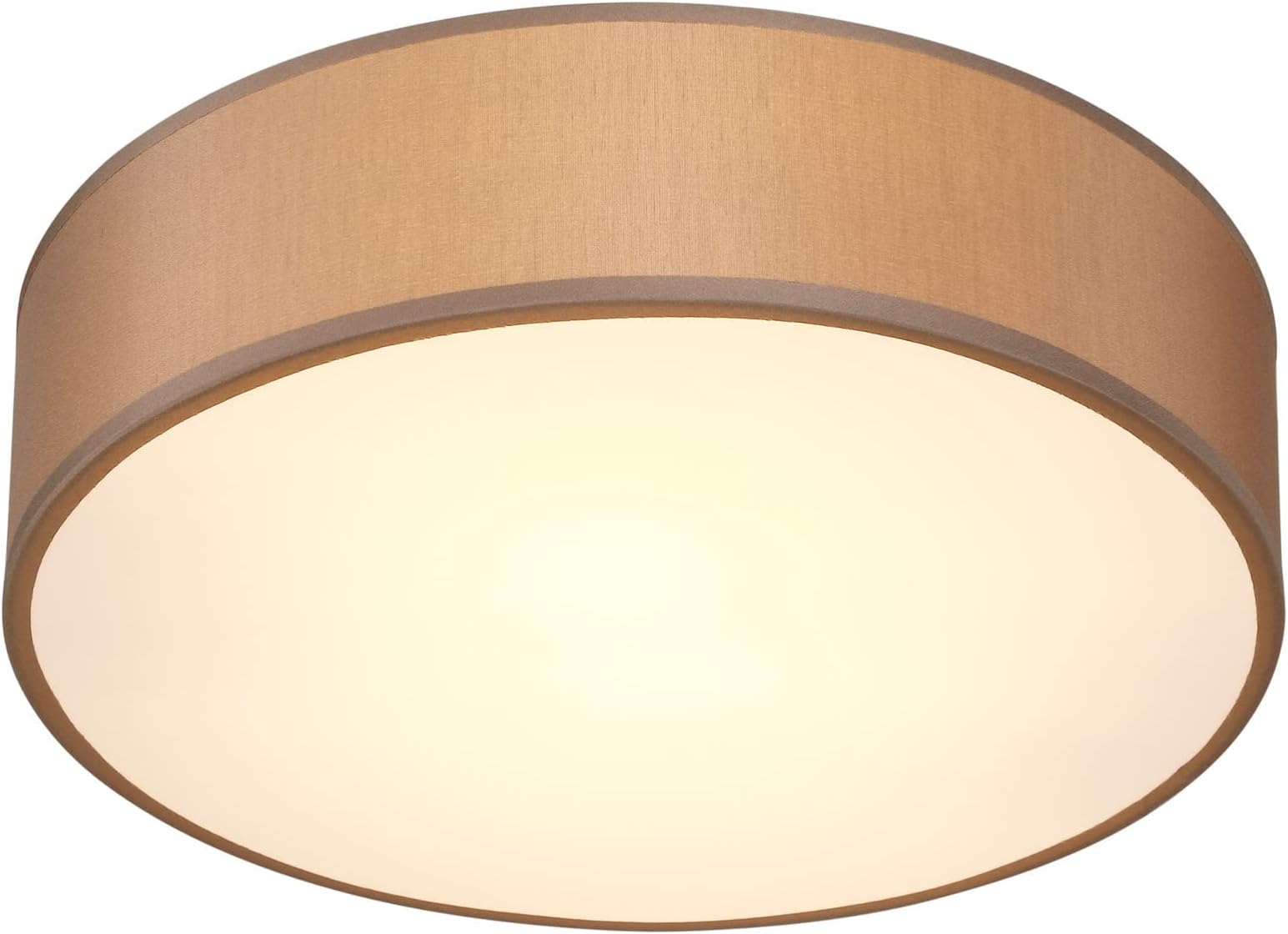 B.K.Licht plafonnier tissu taupe avec décor étoile, éclairage plafond